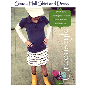 Greenstyle Girls Study Hall TShirt Dress  Sewing Pattern