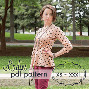 Jocole Ladies Peplum Top Sewing Pattern