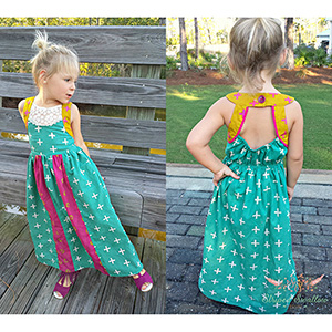 Striped Swallow Designs Girls Soho Maxi Dress Sewing Pattern