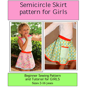 Seamingly Smitten Semicircle Skirt for Girls Sewing Pattern