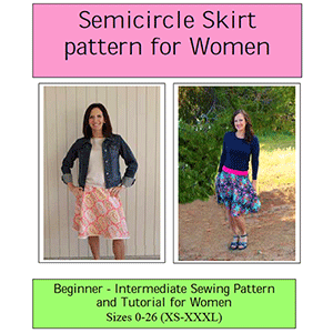 Seamingly Smitten Semicircle Skirt for Women Sewing Pattern
