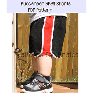 Patterns For Pirates Buccaneer BBall Shorts Sewing Pattern