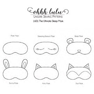 Ohhh Lulu Ultimate Sleep Mask Sewing Pattern Girl Charlee