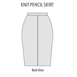 The Littlest Studio Knit Pencil Skirt Sewing Pattern - Girl Charlee