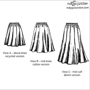 Indygo Junction Modern Gored Skirt Sewing Pattern - Girl Charlee